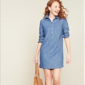 Old Navy Long-sleeve Shirtdress Medium Wash Small